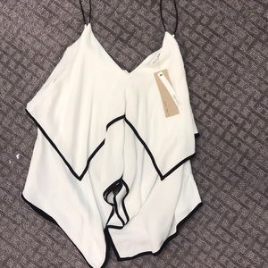 NWT Boutique white float tank top